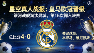 星空真人 战报 皇马欧冠晋级